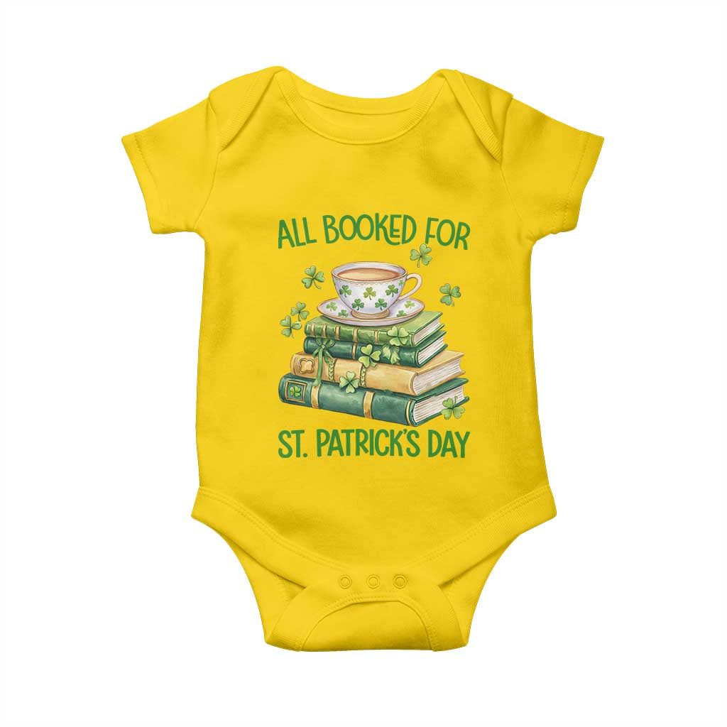 All Booked For St Patricks Day Baby Onesie Gift For Book Lovers