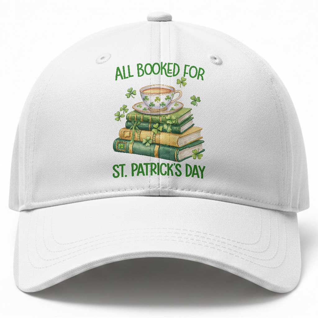 All Booked For St Patricks Day Baseball Cap Gift For Book Lovers