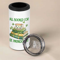 All Booked For St Patricks Day 4 in 1 Can Cooler Tumbler Gift For Book Lovers