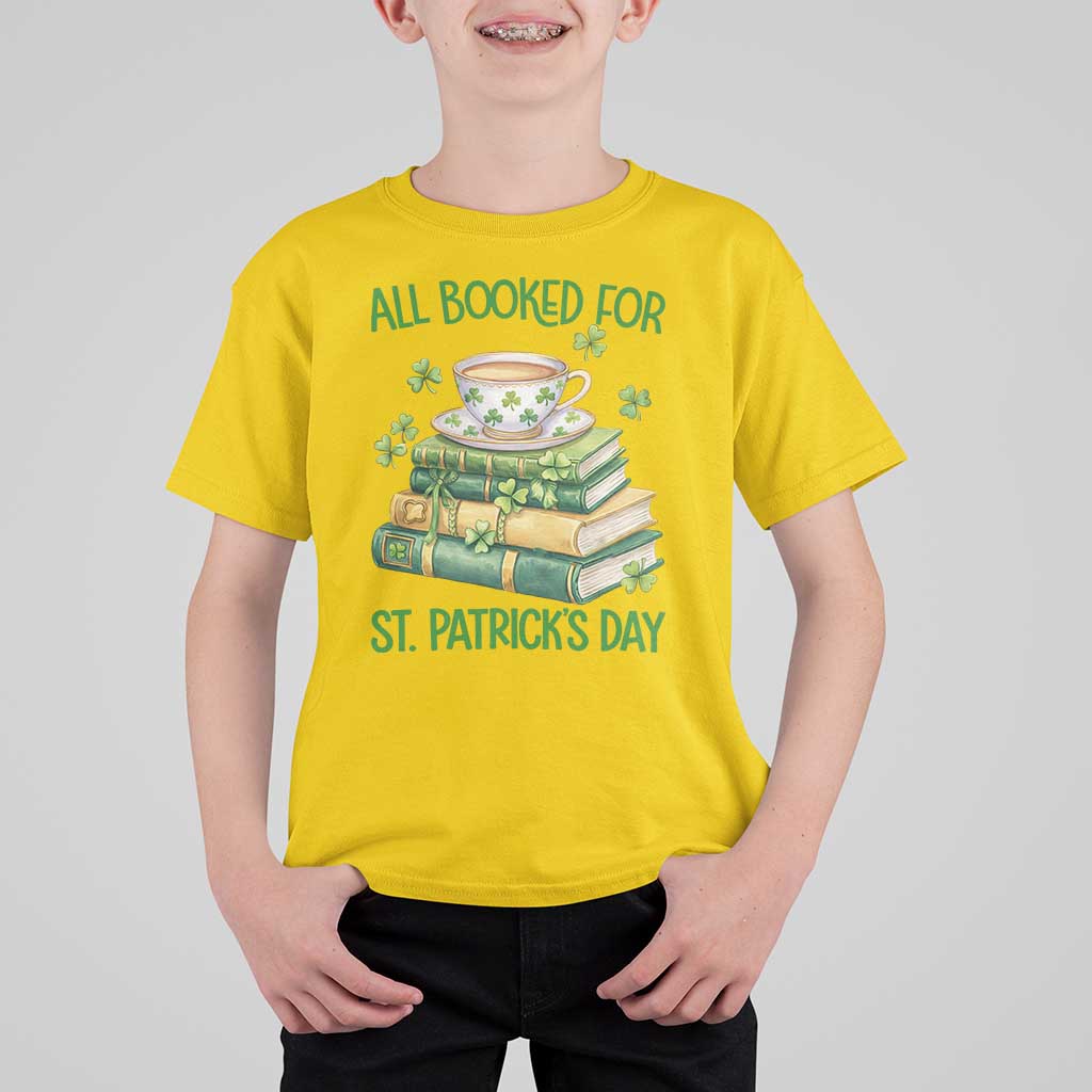 All Booked For St Patricks Day T Shirt For Kid Gift For Book Lovers