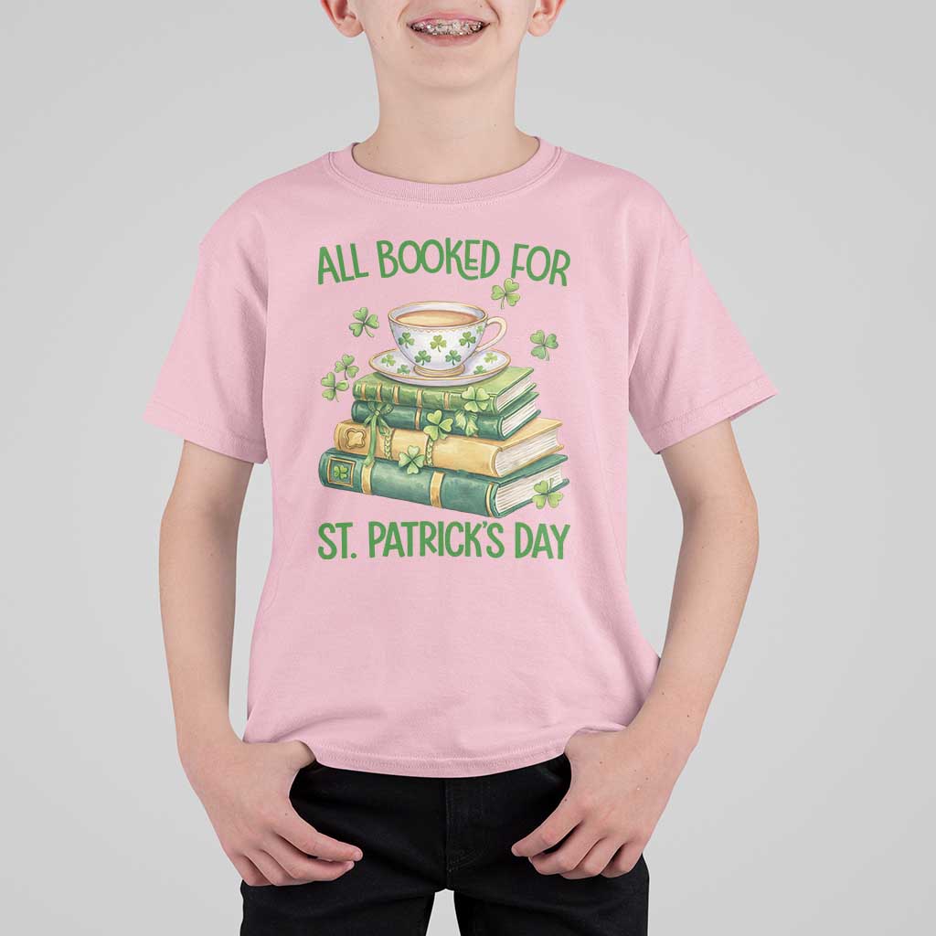 All Booked For St Patricks Day T Shirt For Kid Gift For Book Lovers
