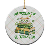All Booked For St Patricks Day Ceramic Ornament Gift For Book Lovers