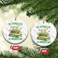 All Booked For St Patricks Day Ceramic Ornament Gift For Book Lovers