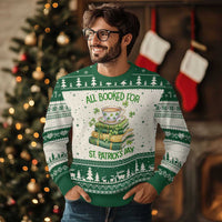 All Booked For St Patricks Day Ugly Christmas Sweater Gift For Book Lovers