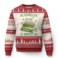 All Booked For St Patricks Day Ugly Christmas Sweater Gift For Book Lovers