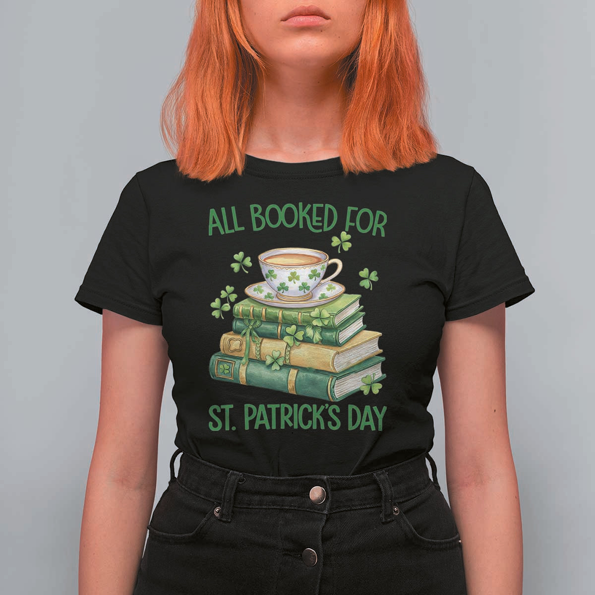 All Booked For St Patricks Day T Shirt For Women Gift For Book Lovers