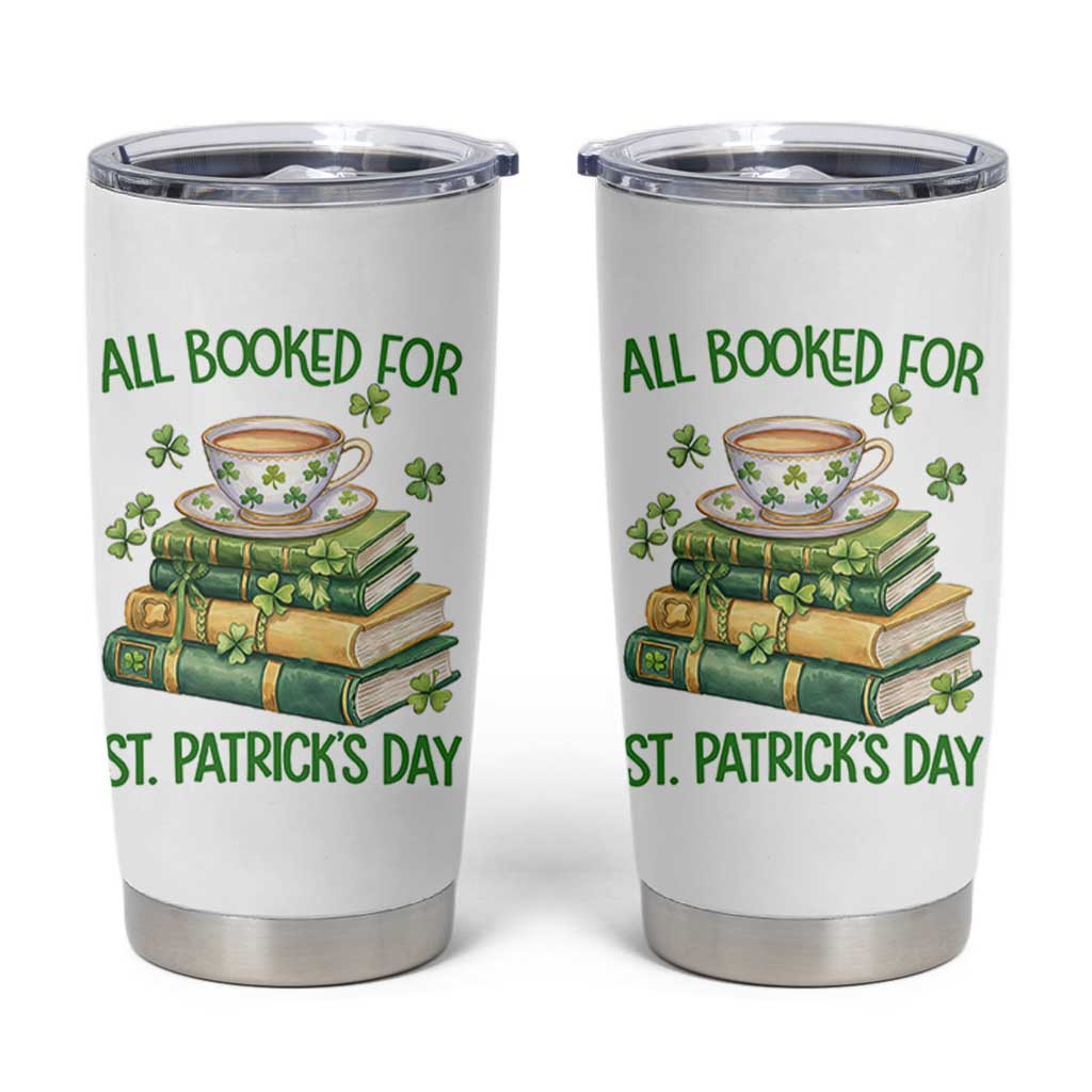All Booked For St Patricks Day Tumbler Cup Gift For Book Lovers