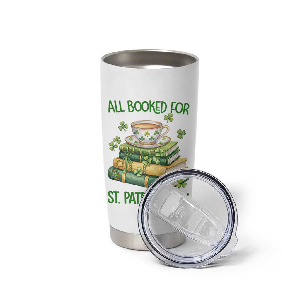 All Booked For St Patricks Day Tumbler Cup Gift For Book Lovers