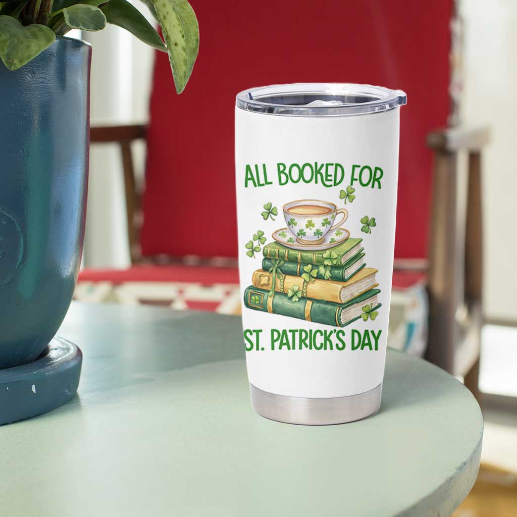 All Booked For St Patricks Day Tumbler Cup Gift For Book Lovers