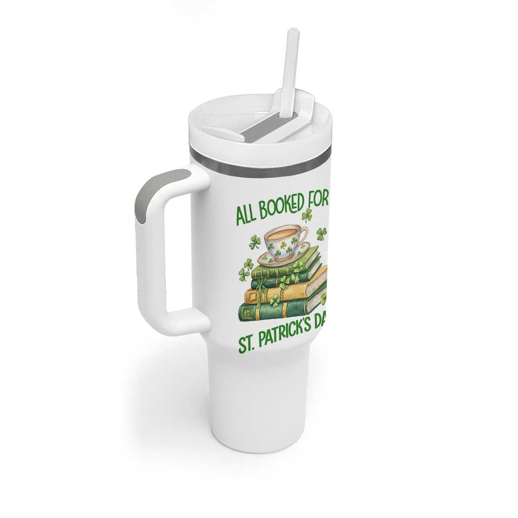 All Booked For St Patricks Day Tumbler With Handle Gift For Book Lovers