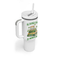 All Booked For St Patricks Day Tumbler With Handle Gift For Book Lovers