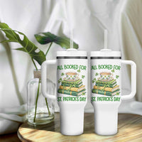 All Booked For St Patricks Day Tumbler With Handle Gift For Book Lovers