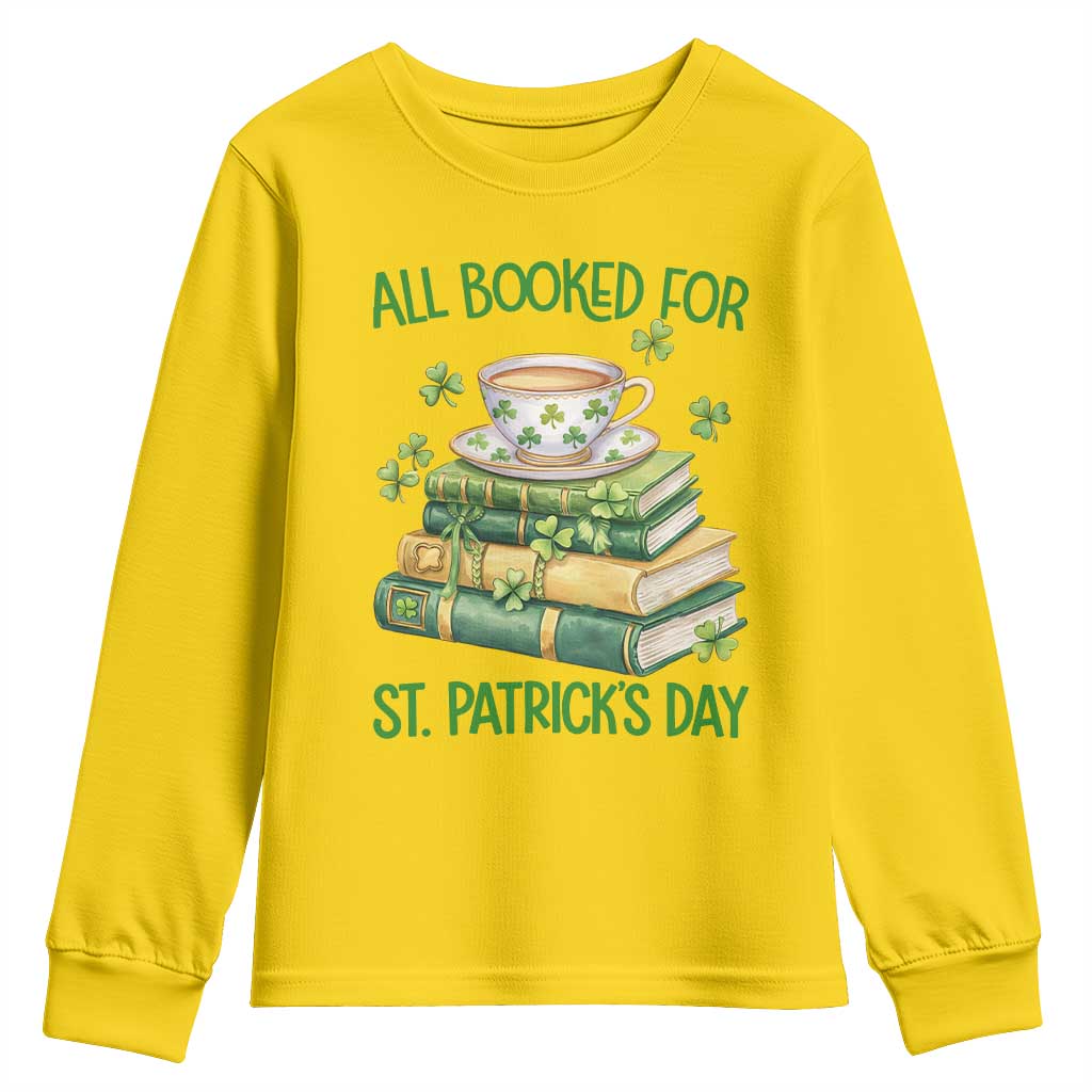 All Booked For St Patricks Day Youth Sweatshirt Gift For Book Lovers
