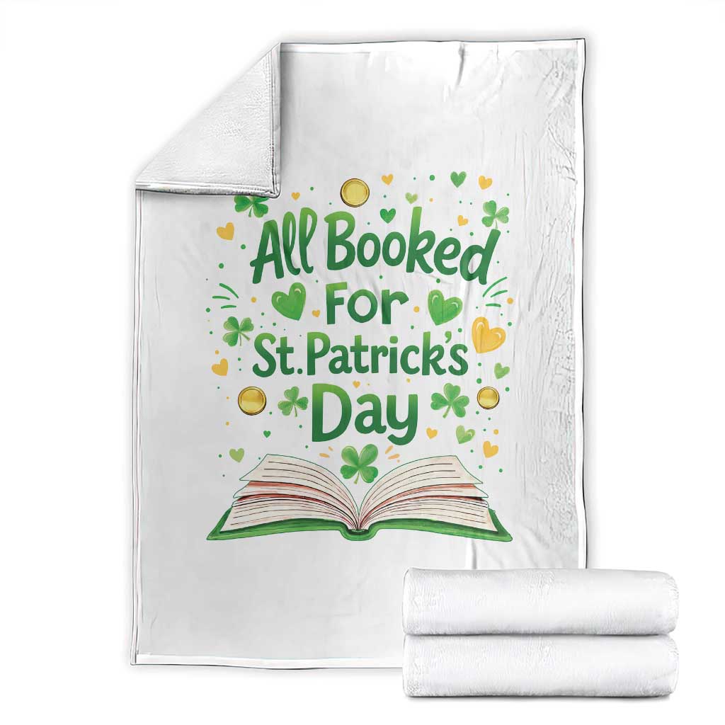 All Booked For St Patricks Day Throw Blanket Irish Bookworm Gift