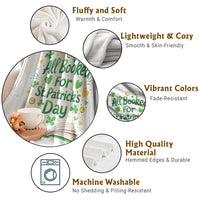 All Booked For St Patricks Day Throw Blanket Irish Bookworm Gift