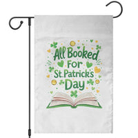 All Booked For St Patricks Day Garden Flag Irish Bookworm Gift