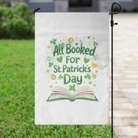 All Booked For St Patricks Day Garden Flag Irish Bookworm Gift