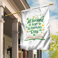 All Booked For St Patricks Day Garden Flag Irish Bookworm Gift