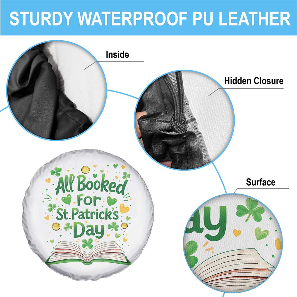 All Booked For St Patricks Day Spare Tire Cover Irish Bookworm Gift