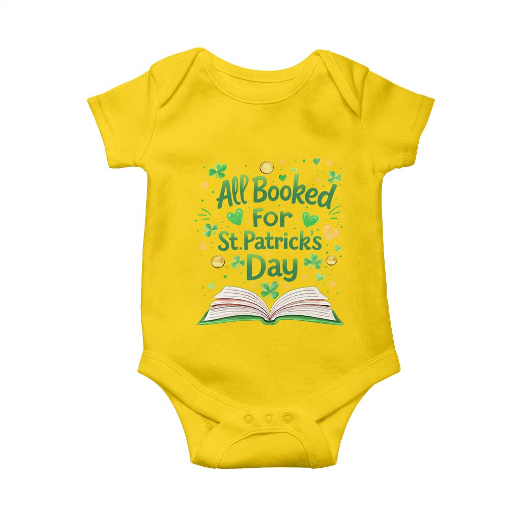 All Booked For St Patricks Day Baby Onesie Irish Bookworm Gift