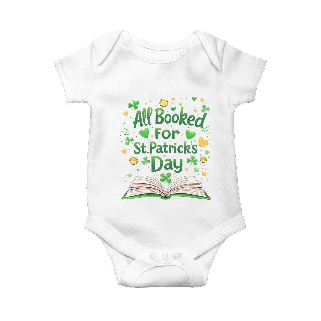 All Booked For St Patricks Day Baby Onesie Irish Bookworm Gift