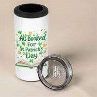 All Booked For St Patricks Day 4 in 1 Can Cooler Tumbler Irish Bookworm Gift