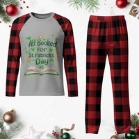 All Booked For St Patricks Day Plaid Pajama Set Irish Bookworm Gift