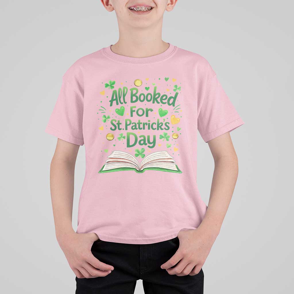 All Booked For St Patricks Day T Shirt For Kid Irish Bookworm Gift