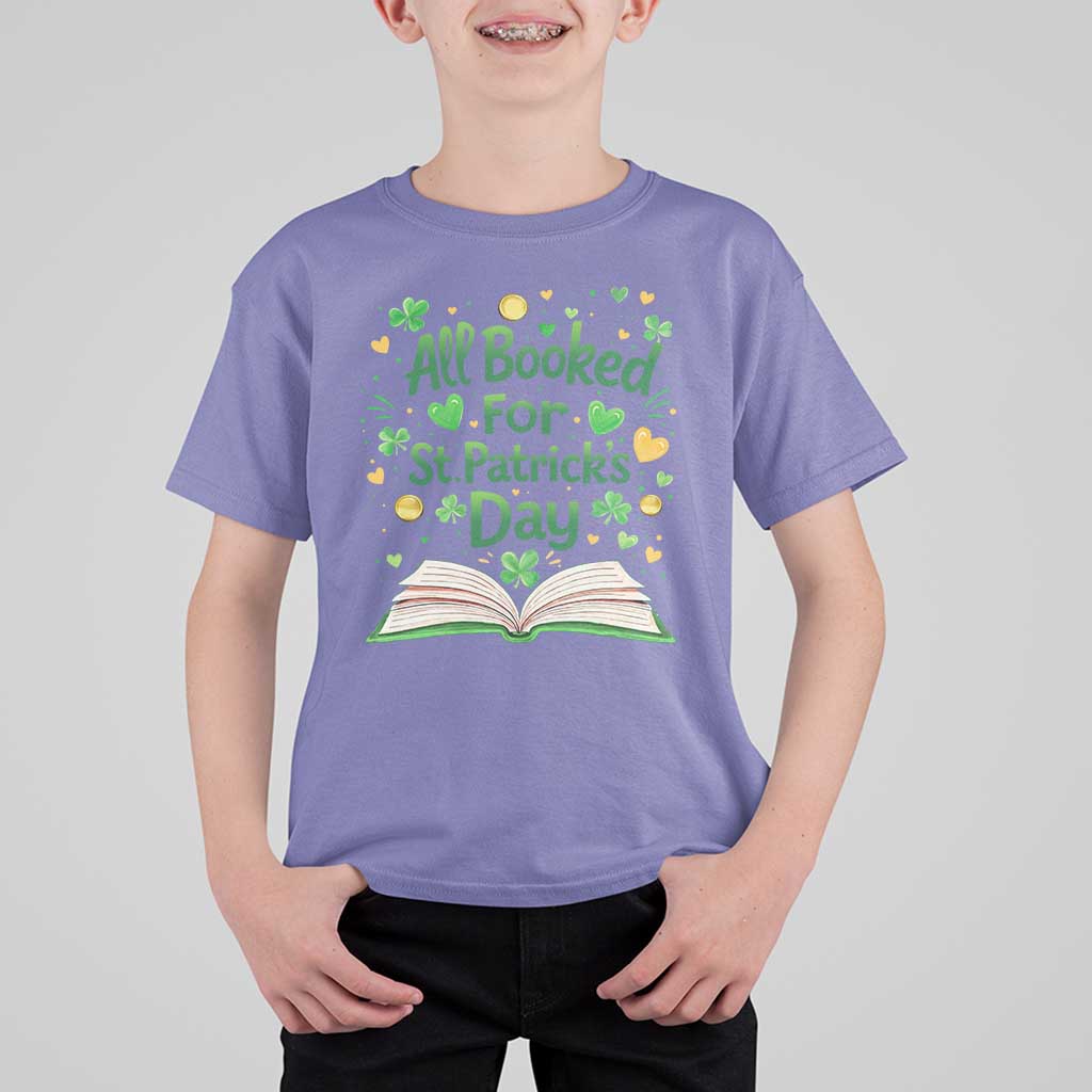 All Booked For St Patricks Day T Shirt For Kid Irish Bookworm Gift