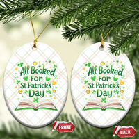 All Booked For St Patricks Day Ceramic Ornament Irish Bookworm Gift