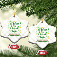 All Booked For St Patricks Day Ceramic Ornament Irish Bookworm Gift