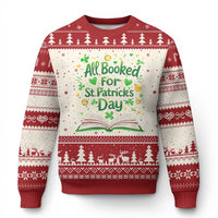 All Booked For St Patricks Day Ugly Christmas Sweater Irish Bookworm Gift