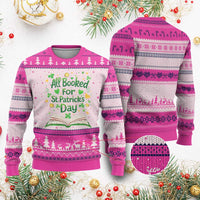 All Booked For St Patricks Day Ugly Christmas Sweater Irish Bookworm Gift