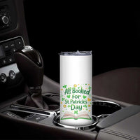 All Booked For St Patricks Day Skinny Tumbler Irish Bookworm Gift