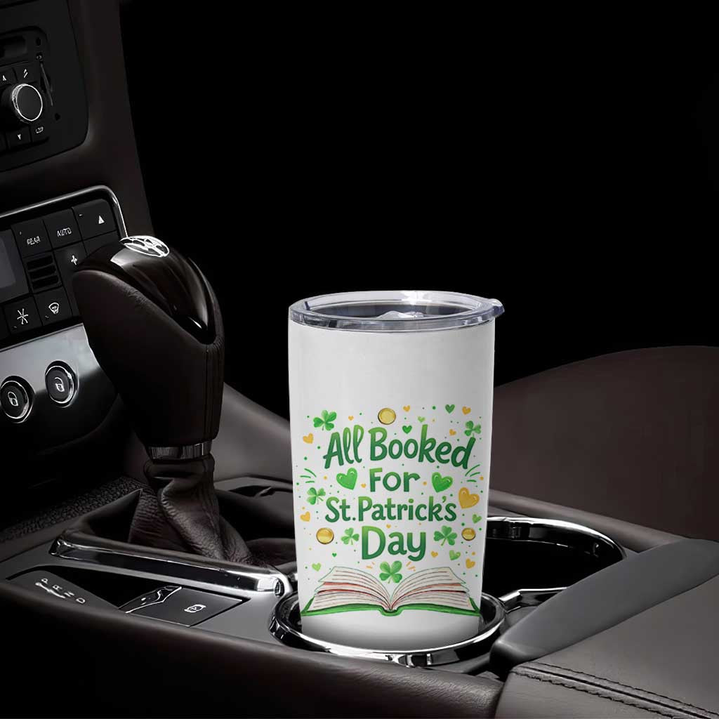 All Booked For St Patricks Day Tumbler Cup Irish Bookworm Gift