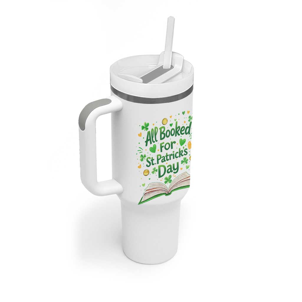 All Booked For St Patricks Day Tumbler With Handle Irish Bookworm Gift