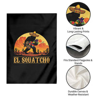 Funny El Squatcho Cinco De Mayo Fiesta Gift Garden Flag