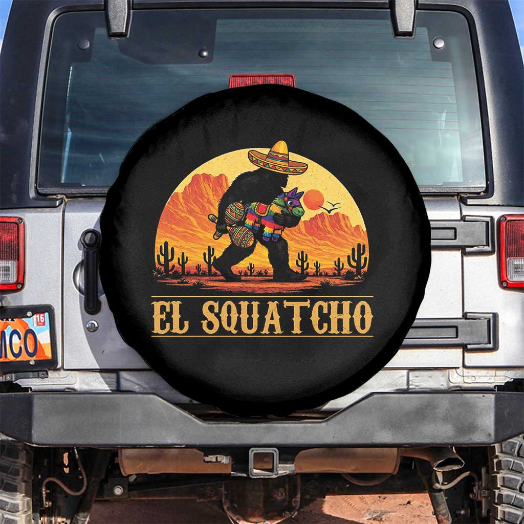 Funny El Squatcho Cinco De Mayo Fiesta Gift Spare Tire Cover