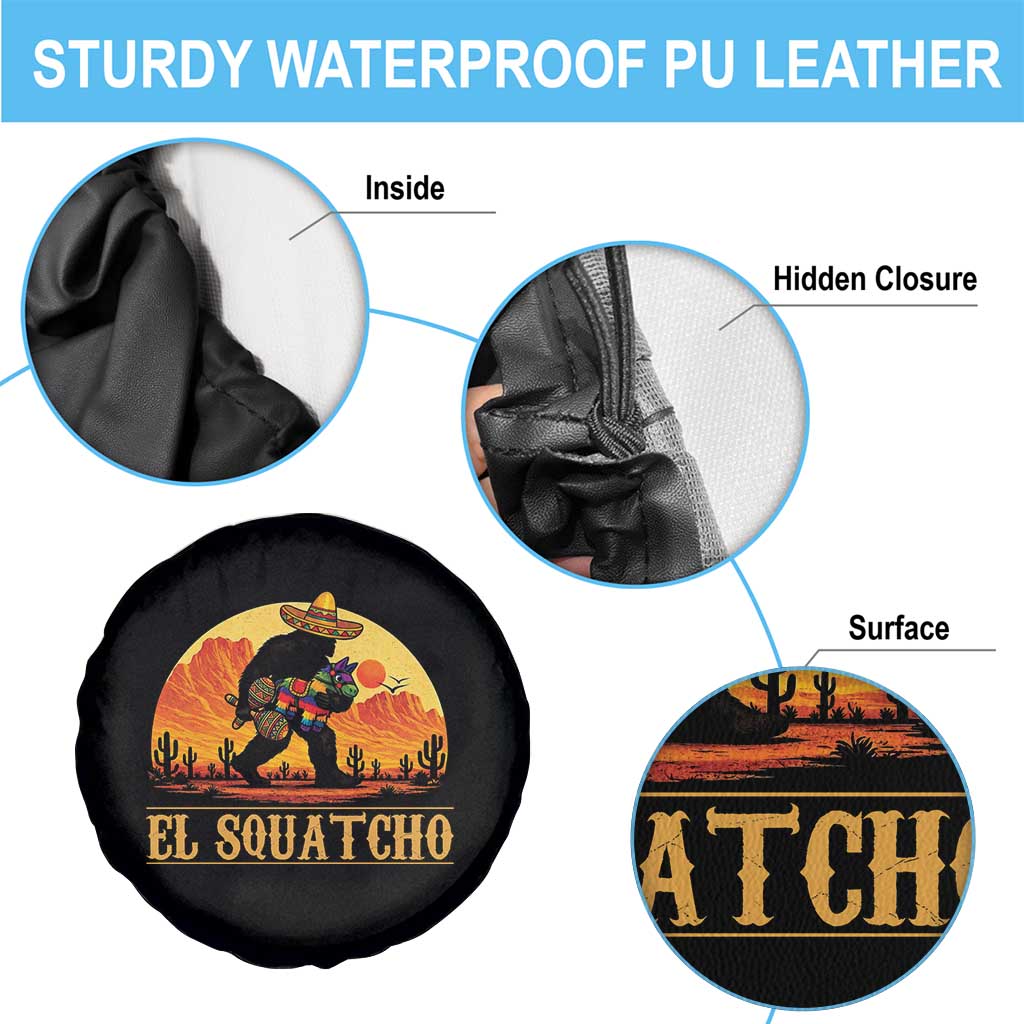 Funny El Squatcho Cinco De Mayo Fiesta Gift Spare Tire Cover