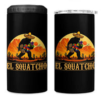 Funny El Squatcho Cinco De Mayo Fiesta Gift 4 in 1 Can Cooler Tumbler