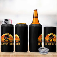 Funny El Squatcho Cinco De Mayo Fiesta Gift 4 in 1 Can Cooler Tumbler