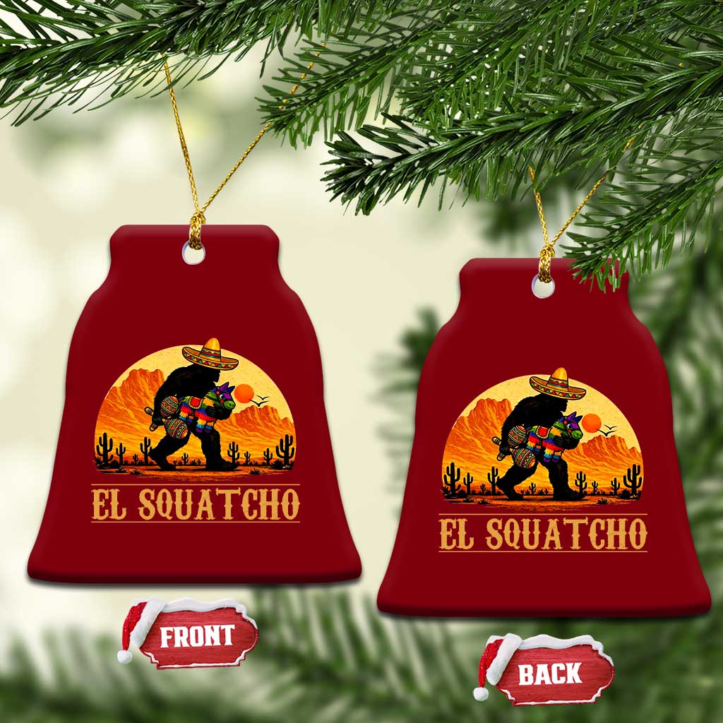 Funny El Squatcho Cinco De Mayo Fiesta Gift Ceramic Ornament
