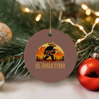 Funny El Squatcho Cinco De Mayo Fiesta Gift Ceramic Ornament