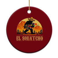 Funny El Squatcho Cinco De Mayo Fiesta Gift Ceramic Ornament