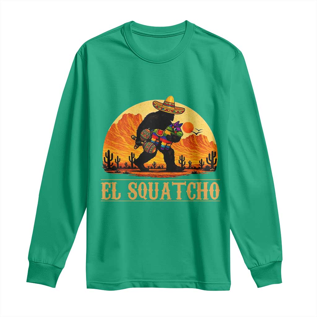 Funny El Squatcho Cinco De Mayo Fiesta Gift Long Sleeve Shirt