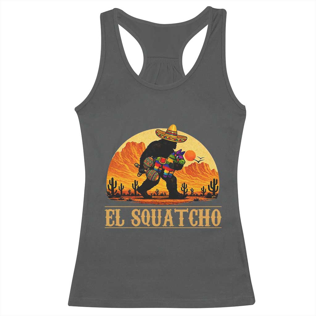 Funny El Squatcho Cinco De Mayo Fiesta Gift Racerback Tank Top