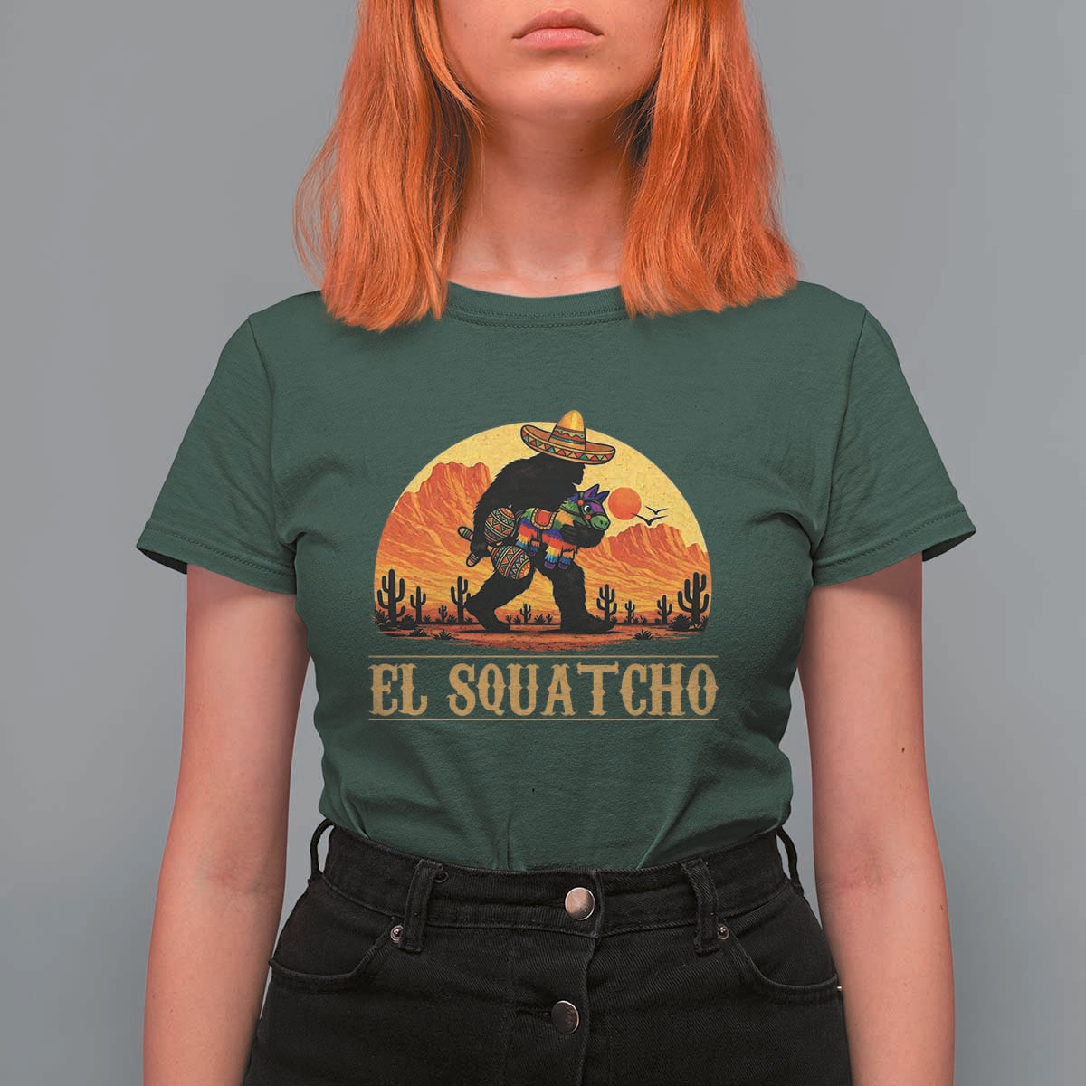 Funny El Squatcho Cinco De Mayo Fiesta Gift T Shirt For Women