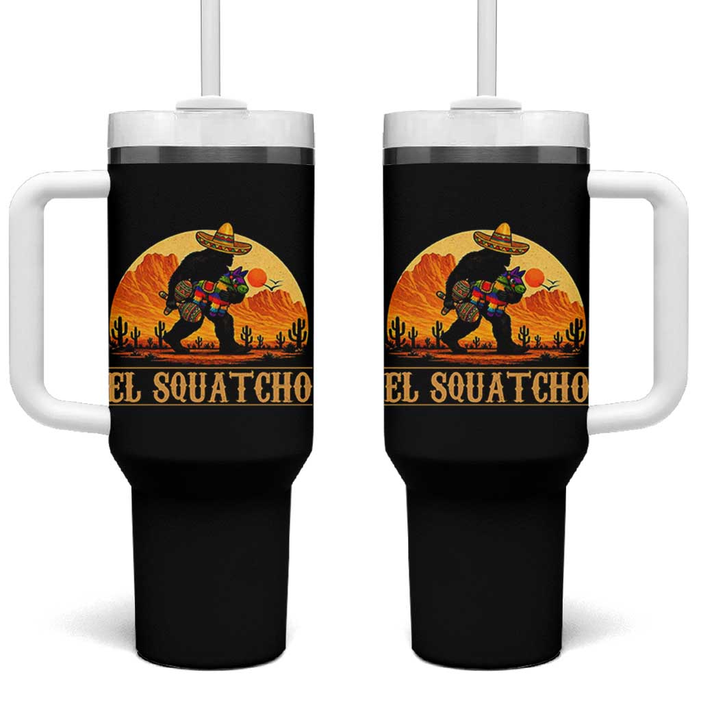 Funny El Squatcho Cinco De Mayo Fiesta Gift Tumbler With Handle
