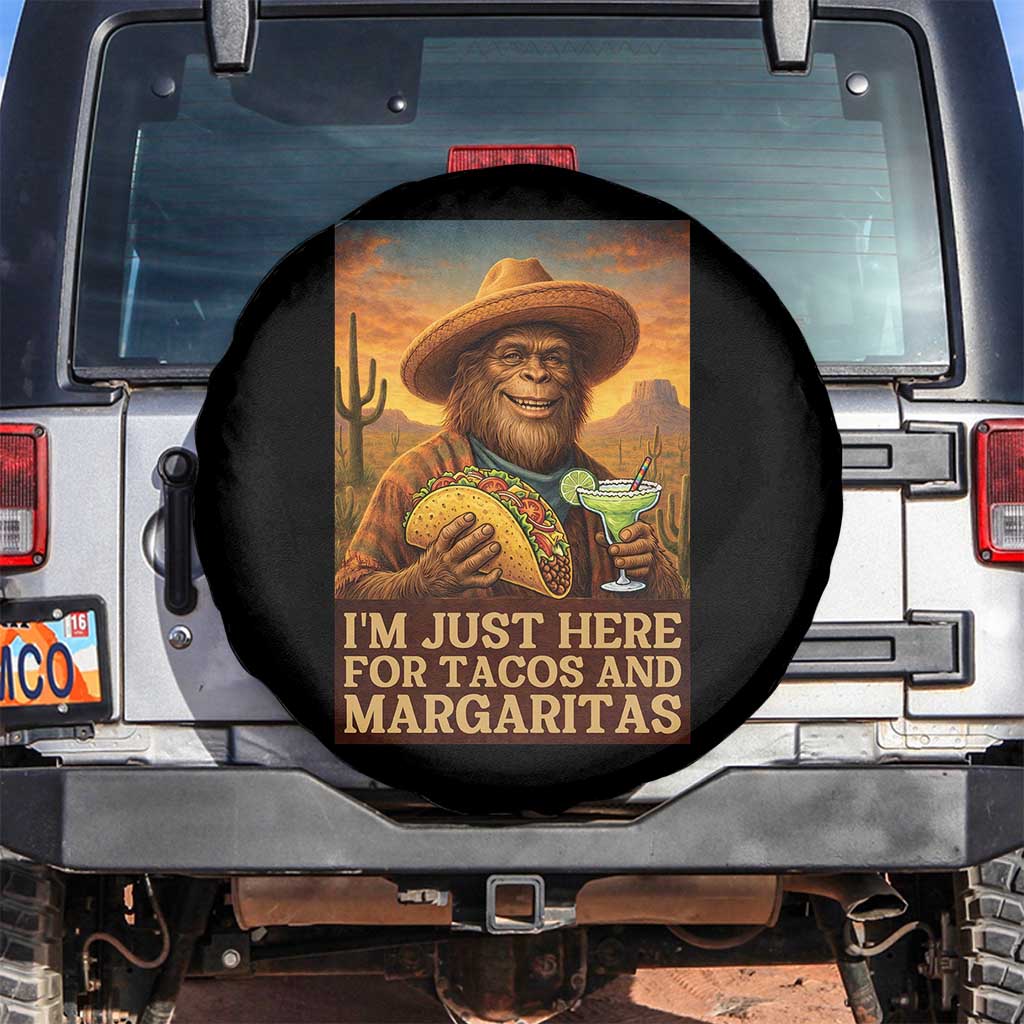 Funny El Squatcho Cinco De Mayo Spare Tire Cover Just Here For Tacos And Margaritas