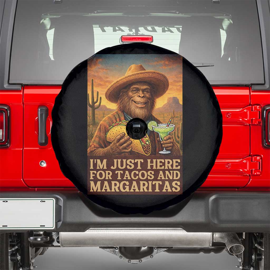 Funny El Squatcho Cinco De Mayo Spare Tire Cover Just Here For Tacos And Margaritas